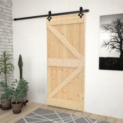 Sonata Плъзгаща врата с монтажни части, 90x210 см, борово дърво масив - Afaceri și industrie