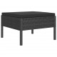 Sonata Set mobilier de grădină cu perne, 6 piese, negru, poliratan