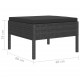 Sonata Set mobilier de grădină cu perne, 6 piese, negru, poliratan