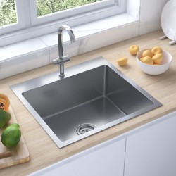 Sonata Chiuvetă de bucătărie lucrată manual, oțel inoxidabil