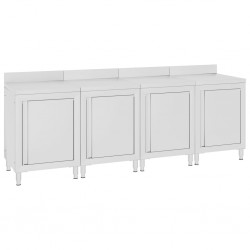 Sonata Търговска работна маса с шкаф 240x60x96 см неръждаема стомана - Afaceri și industrie