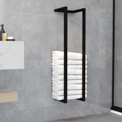 Sonata Поставка за кърпи, черна, 25x20x95 см, желязо - Produse pentru baie și WC