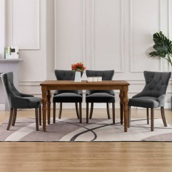 Sonata Трапезни столове, 4 бр, сиви, текстил - Scaune de dining