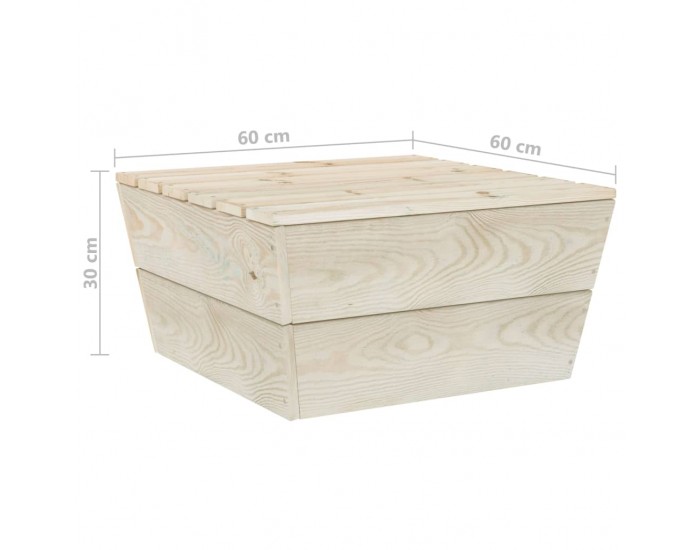 Sonata Градински маси 2 бр 60x60x30 см импрегнирана смърчова дървесина