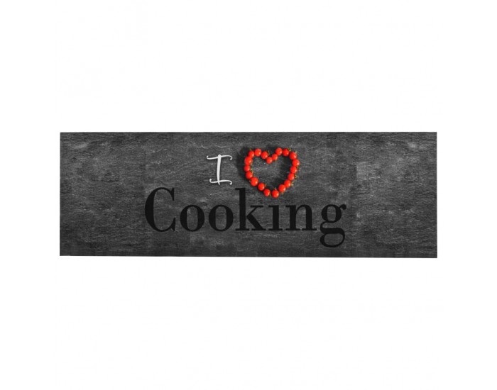 Sonata Кухненско килимче, перимо, надпис "Cooking", 60x300 см