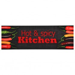 Sonata Кухненско килимче, перимо, надпис "Hot & Spicy", 60x300 см - Covoare și pardoseli