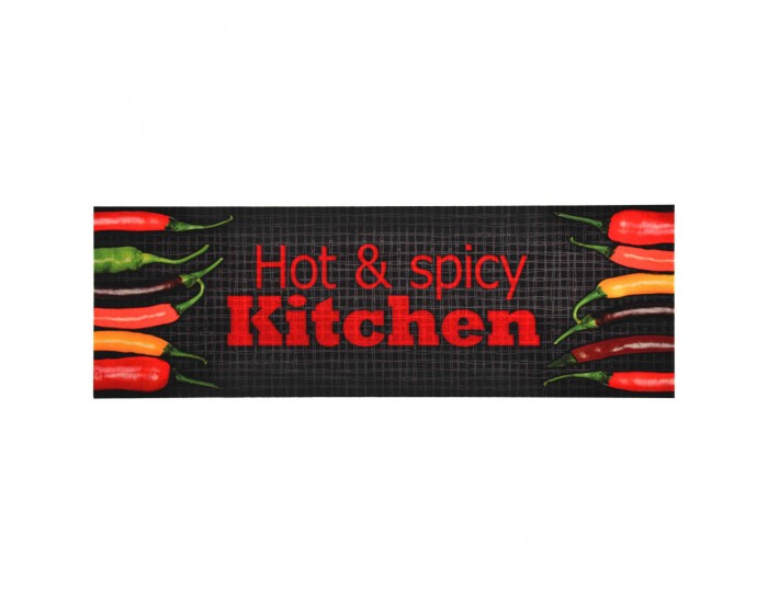 Sonata Кухненско килимче, перимо, надпис "Hot & Spicy", 60x300 см