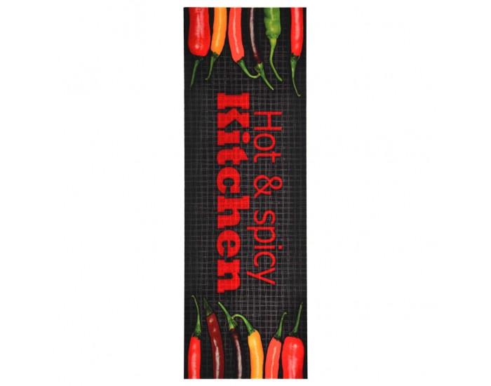 Sonata Кухненско килимче, перимо, надпис "Hot & Spicy", 60x300 см