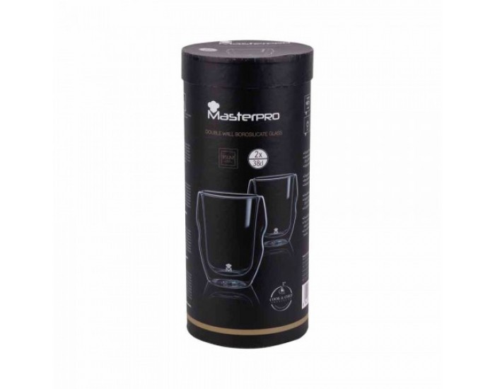 Комплект 2 броя двустенни чаши за алкохол Masterpro Mixology 380 мл
