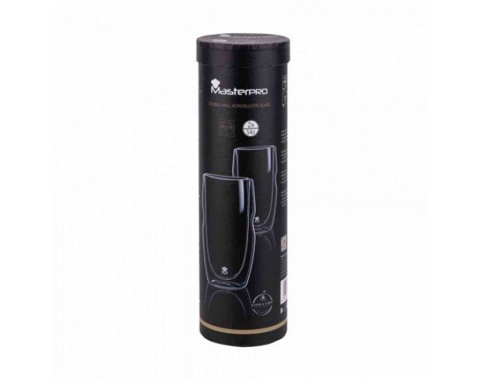 Комплект 2 броя двустенни чаши за вода Masterpro Mixology 540 мл