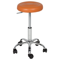 Табуретка с колелца модел Memo-3075 - оранжев - Mobilier tapițat