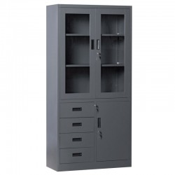 Метален шкаф модел Memo-CR-1278 Е - графит - Mobilier metalic