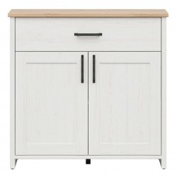 Скрин с две врати и чекмедже LOKSA KOM2D1S - Black Red White