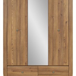 Трикрилен гардероб BERGEN SZF2D1M2S - Dulapuri