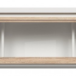 Витринен стенен шкаф KASPIAN SFW1W/140 дъб сонома и бял - Corpuri, vitrine, biblioteci modulare