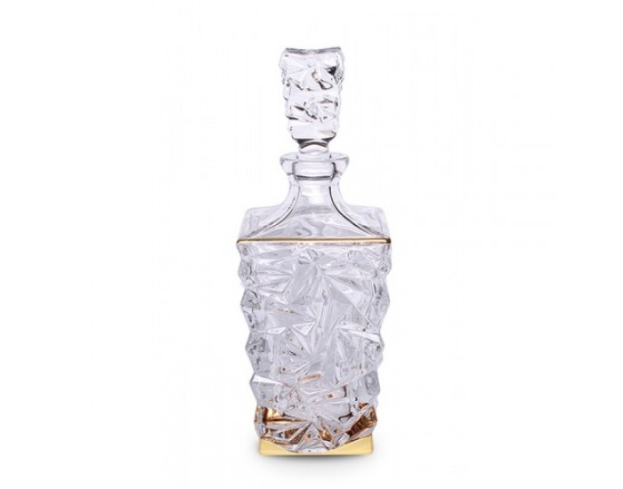 Кристална гарафа Bohemia Glacier Gold 900 мл