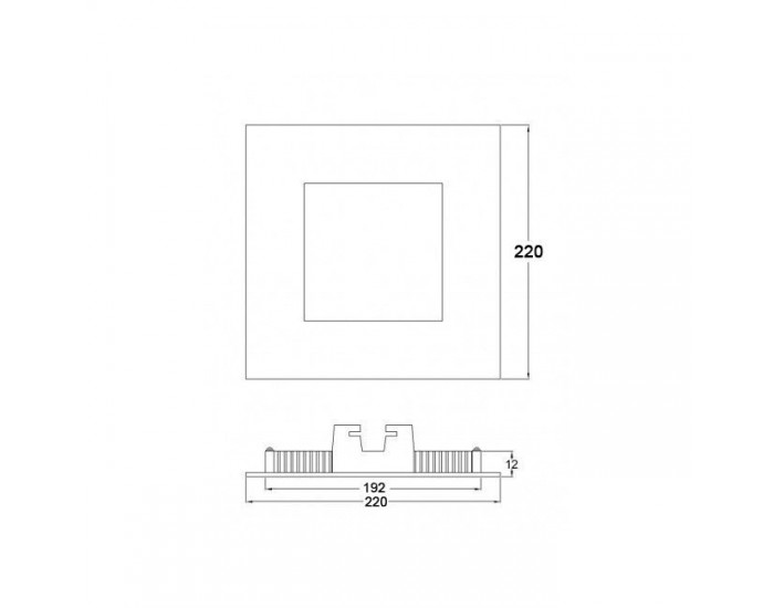 LED панел, квадрат, 18W, 220V с включен драйвър