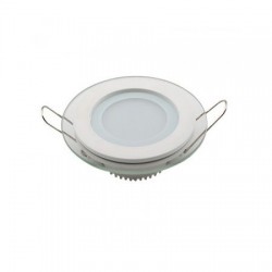 Стъклен LED панел, кръг, 6W, AC220V или DC12V - Decorațiuni