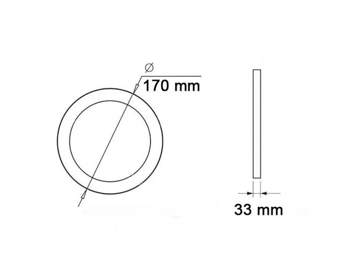 LED панел, за външен монтаж, 12W с включен драйвър
