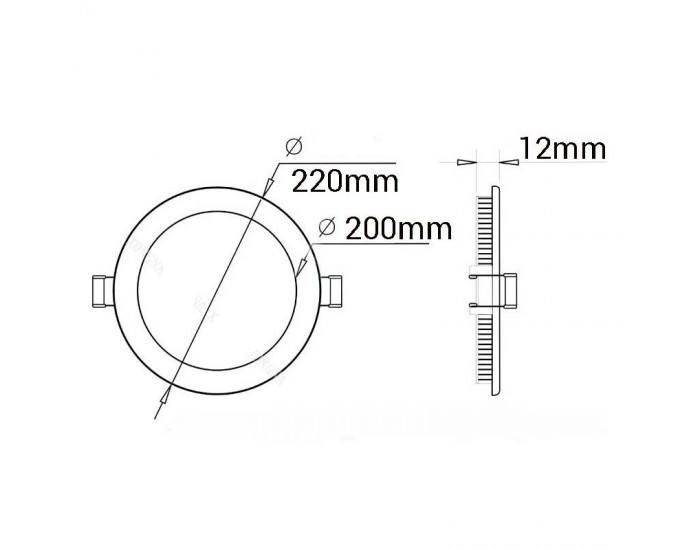 LED панел, кръг, 18W, 220V с включен драйвър