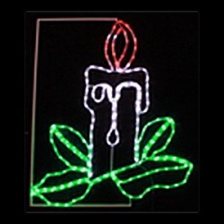 Свещ - 204 червени, бели и зелени диодни лампички с флаш ефект - Decorațiuni