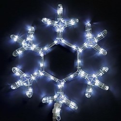 Снежинка, 72 студено бяло LED лампички - Decorațiuni