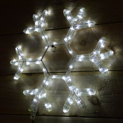 Снежинка, 72 топло бяло LED лампички - Decorațiuni