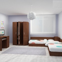 Детска стая за матраци 82/190 Batman-dst, венге - Seturi mobilier pentru copii