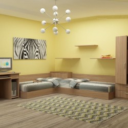 Детска стая за матраци 82/190 Alisa-dst, дъб амбер - Seturi mobilier pentru copii