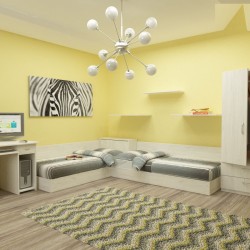 Детска стая за матраци 82/190 Alisa-dst, бял дъб - Seturi mobilier pentru copii