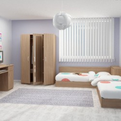 Детска стая за матраци 82/190 Batman-dst,  дъб амбер - Seturi mobilier pentru copii