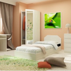Детска стая за матраци 82/190 Buratino-dst, бял дъб - Seturi mobilier pentru copii