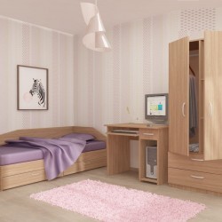 Детска стая за матраци 82/190 Duga-dst, дъб амбер - Cameră copii