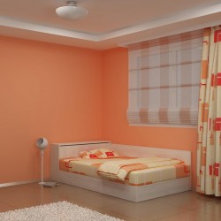 Легло за матрак 120/190 Prista-dst, бял дъб - Cameră copii