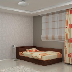 Легло за матрак 120/190 Prista-dst, венге - Cameră copii