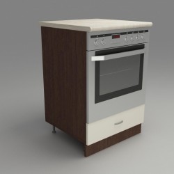 Кухненски модул MK-49 dst, 900/600/600-570, венге и бежово - Bucătării modulare