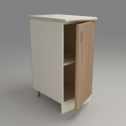 Кухненски модул MK-40 dst, 900/450/600-480, бежово и дъб амбер - Bucătării modulare