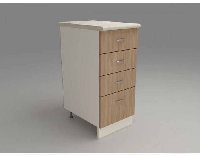 Кухненски модул MK-43 dst, 900/400/600-480, бежово и дъб амбер