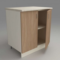 Кухненски модул MK-46 dst, 900/650/600-480, бежово и дъб амбер - Bucătării modulare