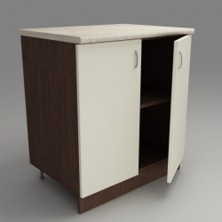 Кухненски модул MK-46 dst, 900/800/600-480, венге и бяло - Bucătării modulare