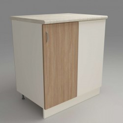 Кухненски модул MK-48 dst, 900/900/600-480 бежово и дъб амбер - Bucătării modulare