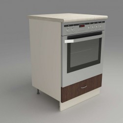 Кухненски модул MK-49 dst, 900/600/600-570, бежово и венге - Bucătării modulare
