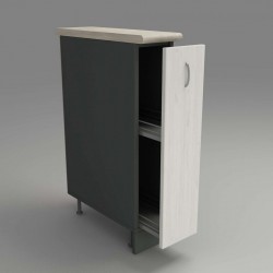 Кухненски модул MK-59 dst, 900/150/600-480, антрацид и бял дъб - Bucătării modulare