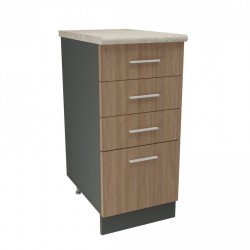 Кухненски модул MK-43 dst, 900/400/600-480, антрацит и дъб амбер - Bucătării modulare