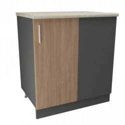 Кухненски модул MK-48 dst, 900/900/600-480, антрацит и дъб амбер - Bucătării modulare