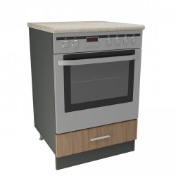 Кухненски модул MK-49 dst, 900/800/600-480, антрацит и дъб амбер - Bucătării modulare