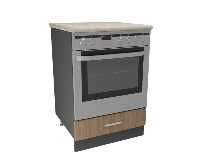 Кухненски модул MK-49 dst, 900/800/600-480, антрацит и дъб амбер