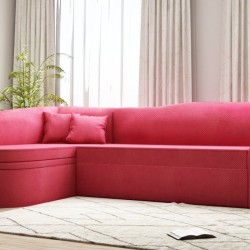 Ъглов диван Leo-dst, червен - Mobilier tapițat
