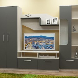 Секция Mirazh-dst, бял дъб и антрацид - Biblioteci