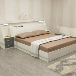 Спалня за матрак 164/190 Lazur-dst, бял дъб - Paturi